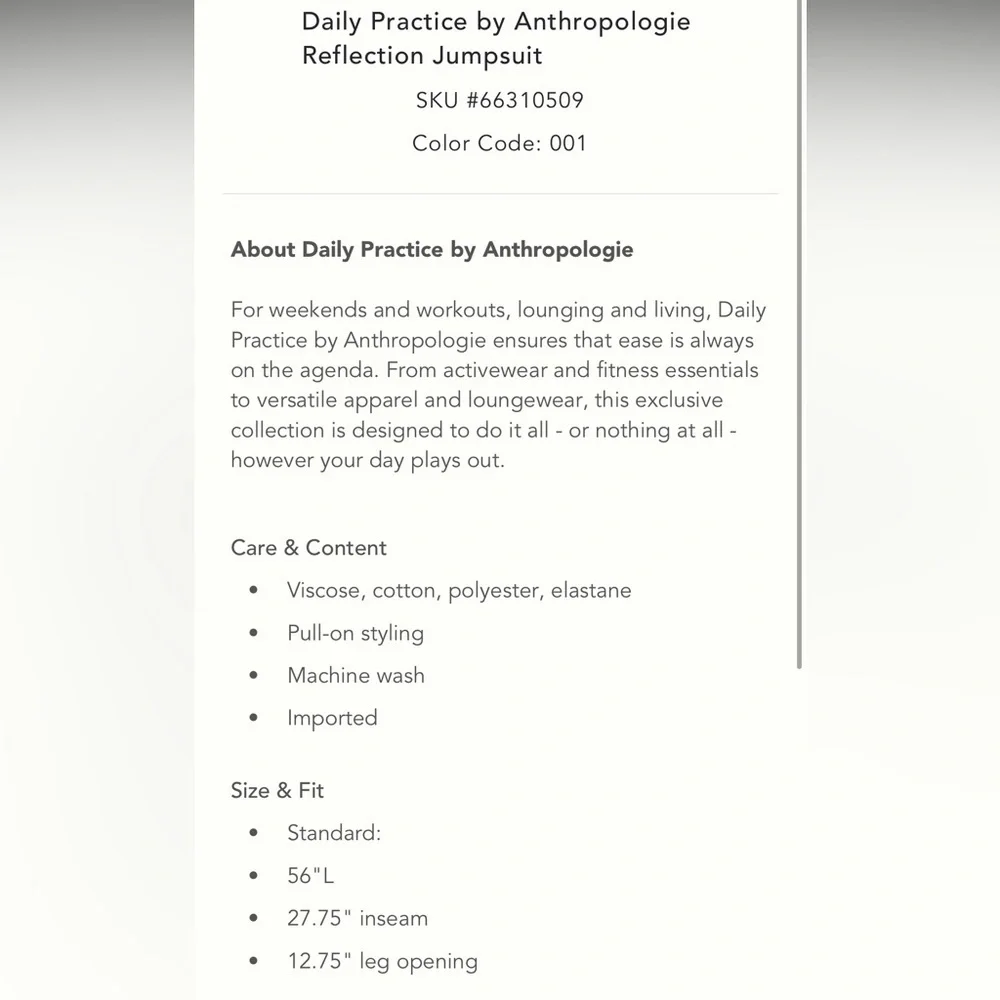 Daily Practice by Anthropologie Reflection Jumpsuit - Picture 5 of 8